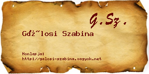 Gálosi Szabina névjegykártya